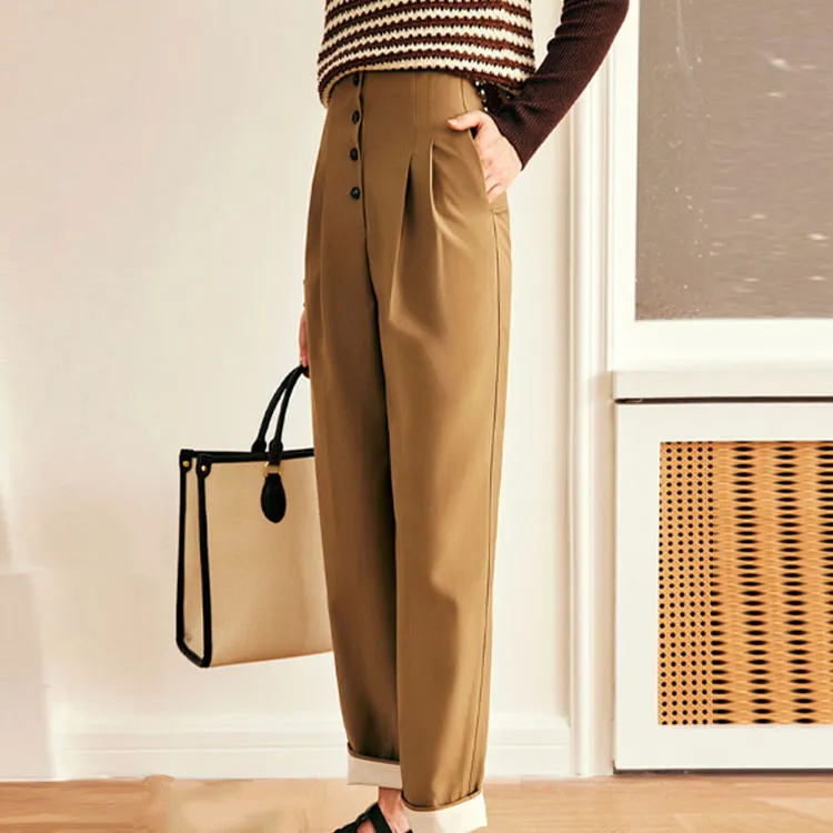 Olrain Suit Trousers Women's Khaki-3