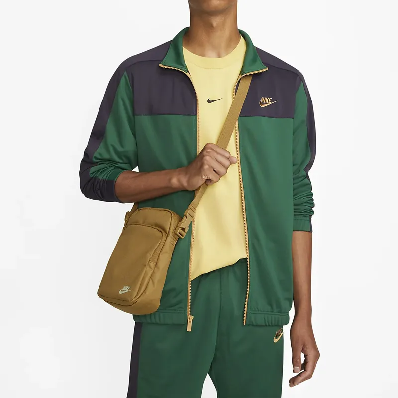 Nike Heritage Nylon Cell Phone Pouch, Shoulder Bag, Crossbody Bag Unisex Khaki/Yellow-4