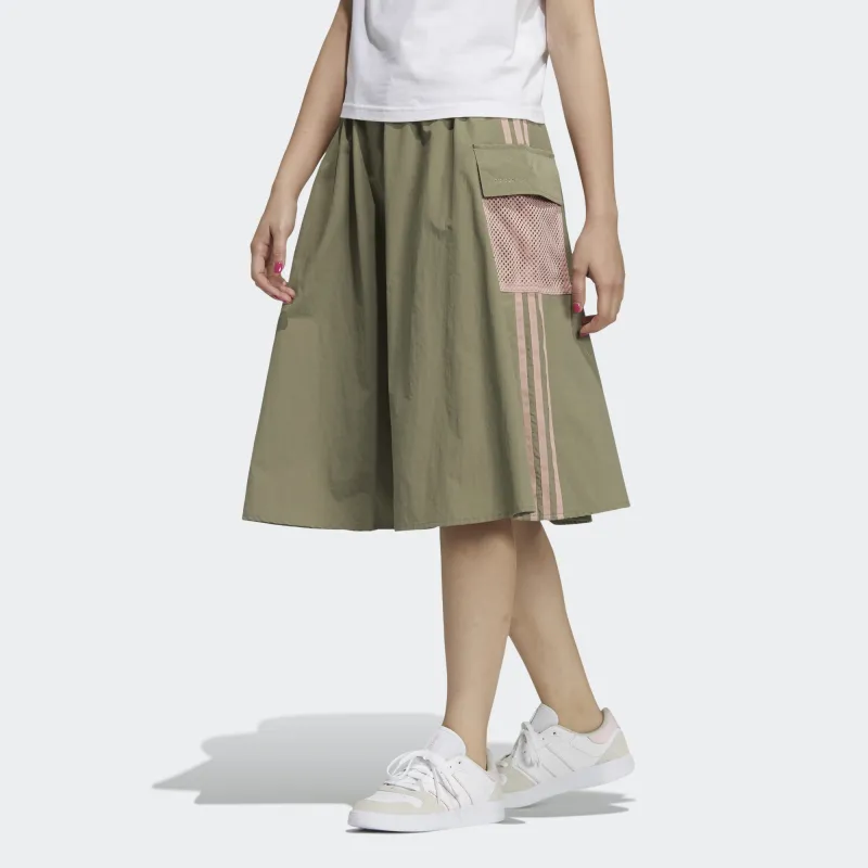 Adidas Neo Casual Long Skirts Women's Green-3