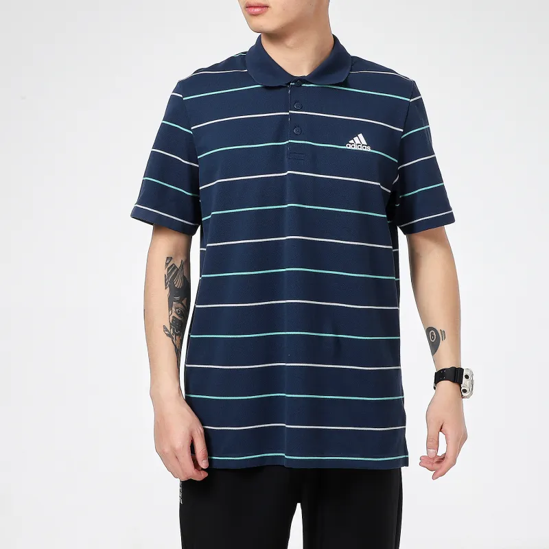 Adidas Polo Shirts Men Navy Blue-2