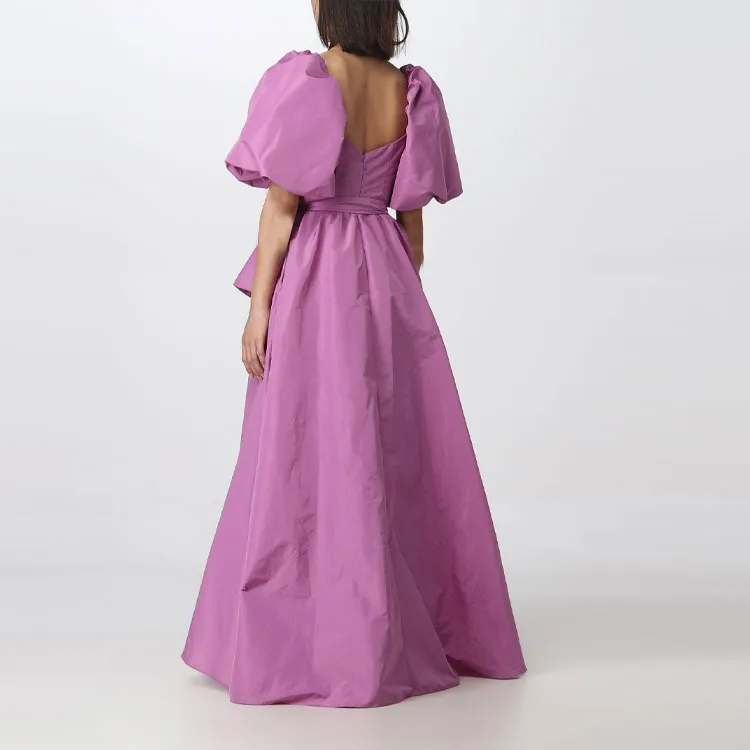 PINKO Puff Sleeved Tie Fastened Dress-1