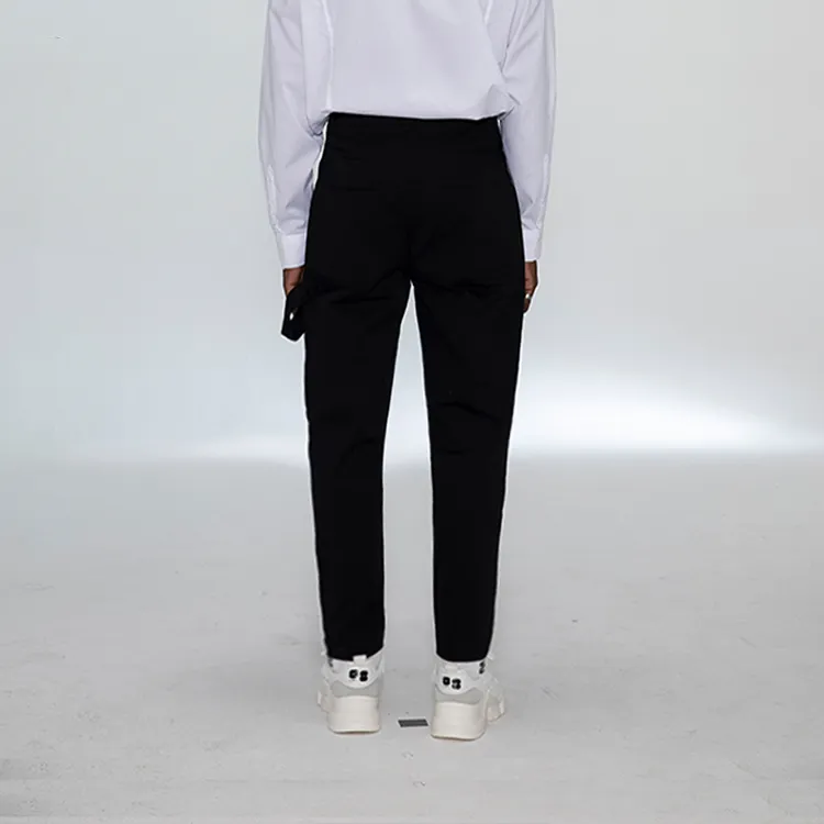 RICKYOUNG Casual Pants Unisex Black-3