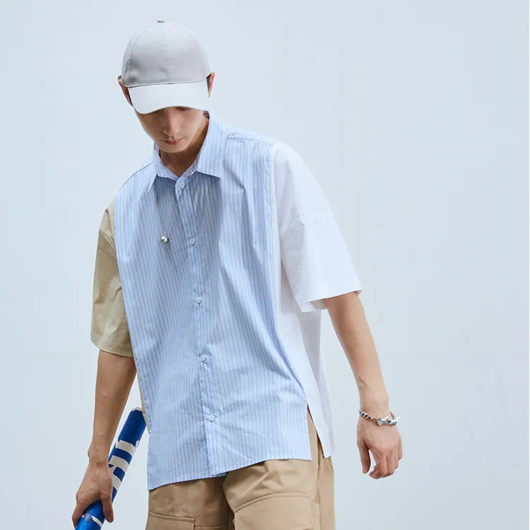 YOSHIYOYI Shirts Unisex Light Blue-3