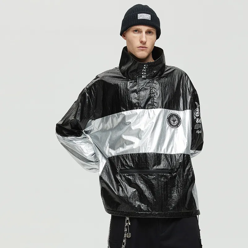 Clubxxhh Jackets Coats Unisex Black Silver-3