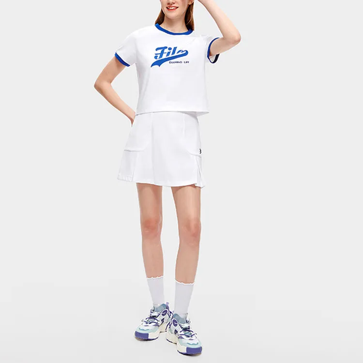 FILA FUSION Crop Tops Women's Standard White-2