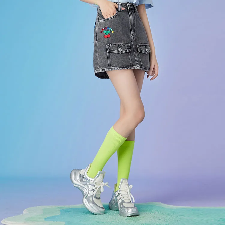 LALABOBO Denim Short Skirts Women's Black-4
