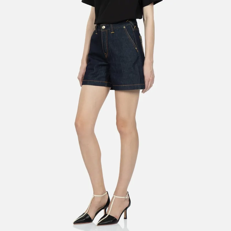 EVISU Denim Shorts Women's Denim Blue-2