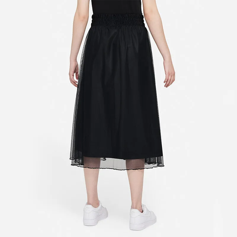 Nike Casual Long Skirts Women's Black-3
