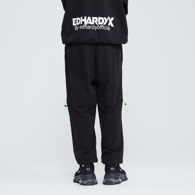 ED HARDY X ED HARDY X Casual Pants Unisex Black L - POIZON