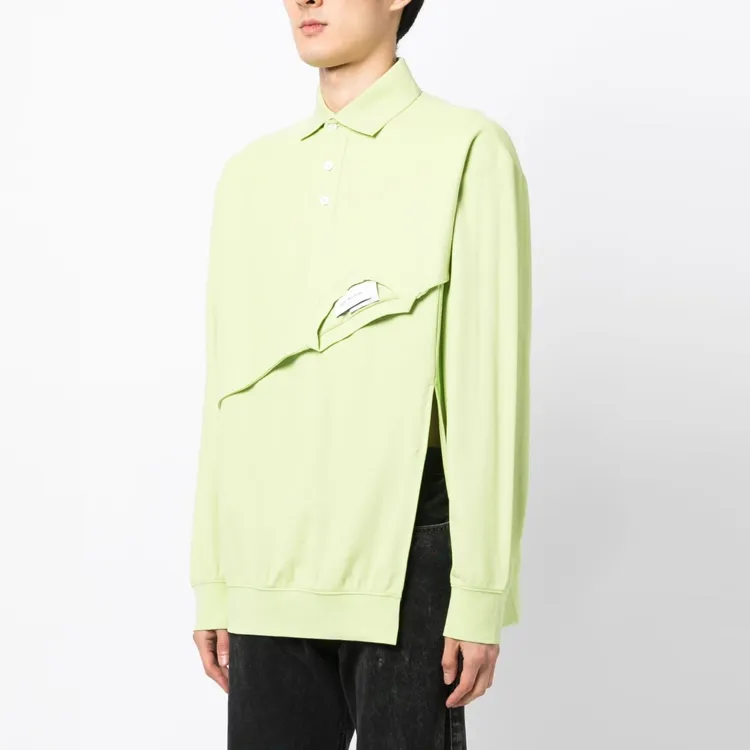 Feng Chen Wang Asymmetric-design Polo Shirt-3