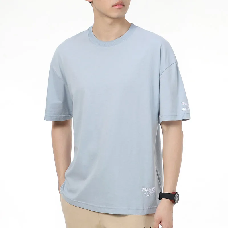PUMA Set in Sleeve T Shirt Men's Light Blue-4