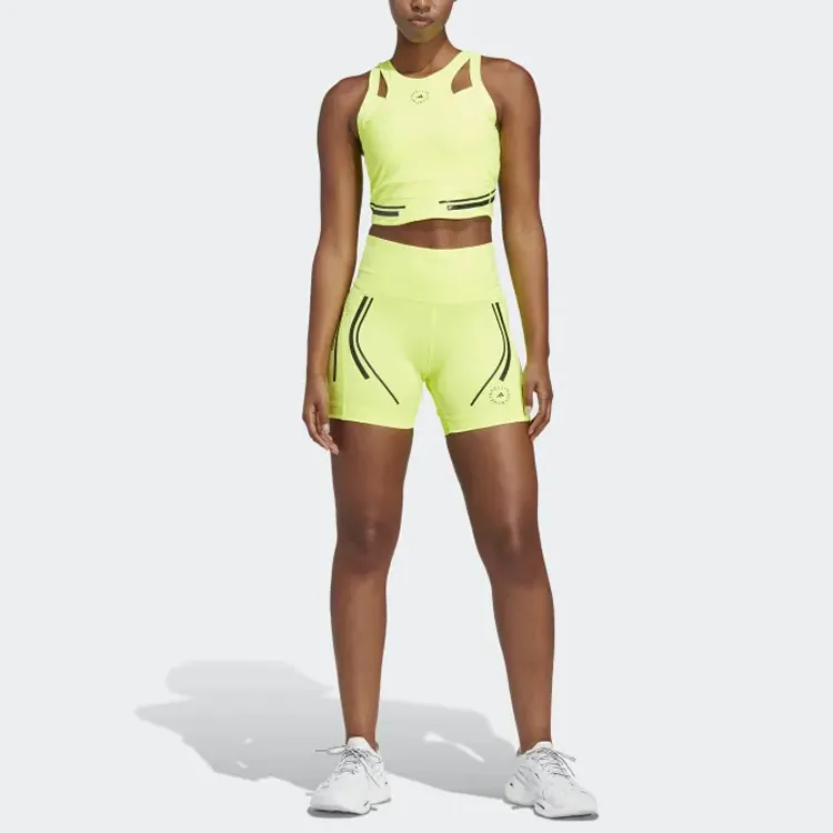 Adidas x Stella McCartney SS23 Sports Shorts Women's Sun Yellow-1