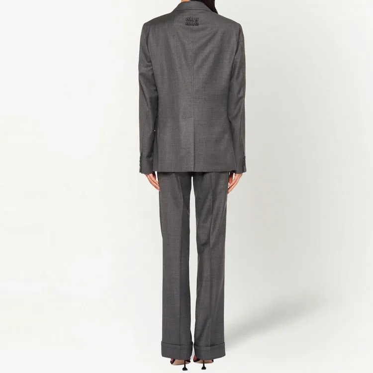 MIU MIU Grisaille Single breasted Blazer-2