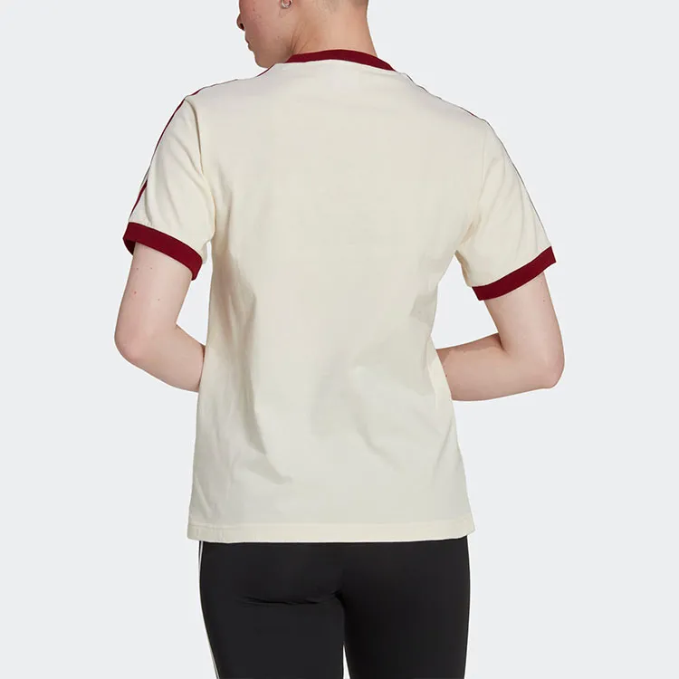 Adidas Originals Set in Sleeve T Shirt Women's Ivory-1