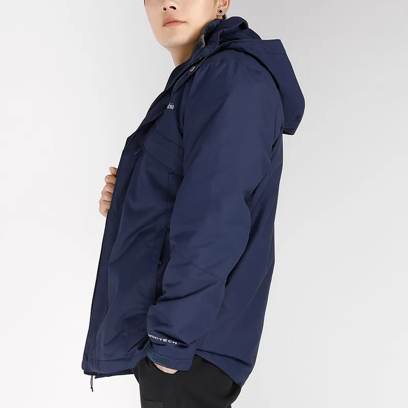 Columbia City Outdoor Collection Windbreaker Jackets Men Navy Blue-4