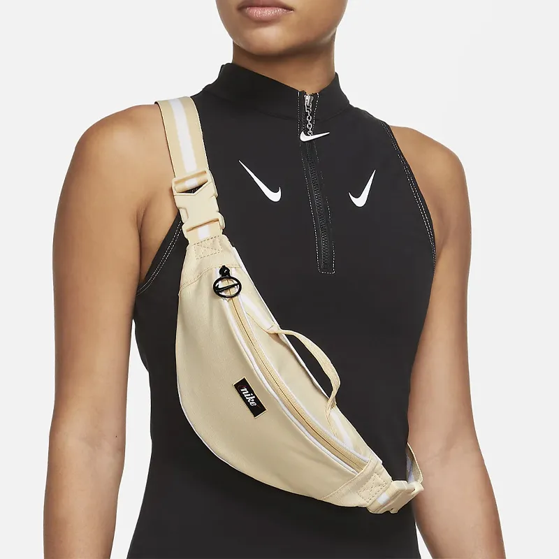 Nike Heritage Polyester Shoulder Bag Crossbody Bag Fanny Pack Small Size Unisex Light Vanilla/Light Vanilla/White-3