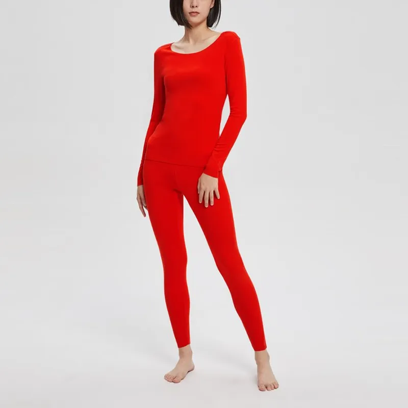 CK/Calvin Klein Thermal Tops Women's Garnet Red-3