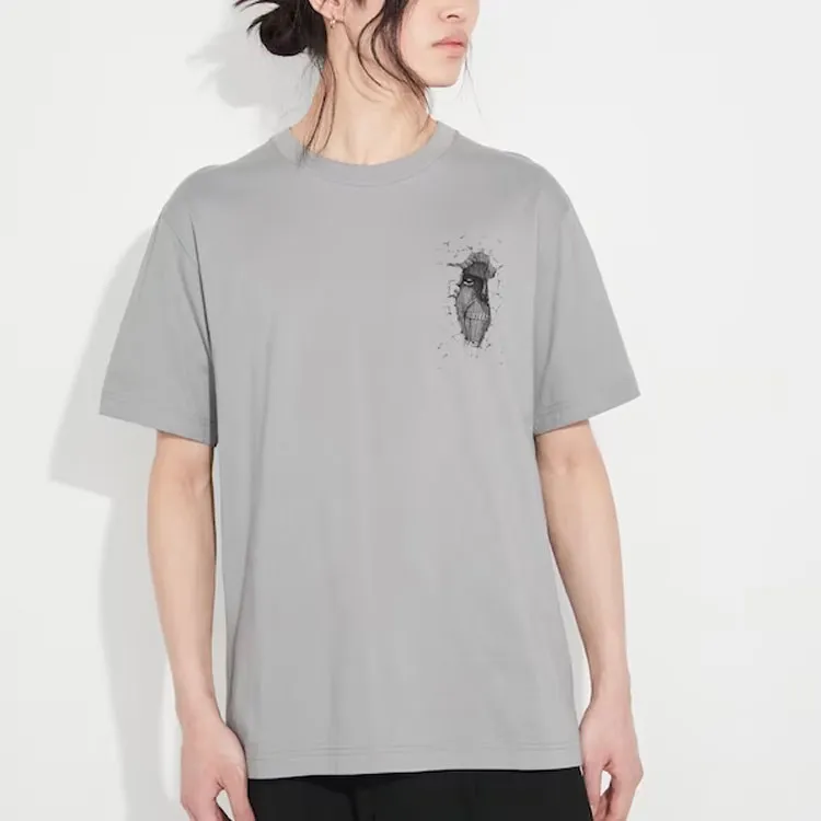 UNIQLO X Attack On Titan T Shirts Men Gray-2