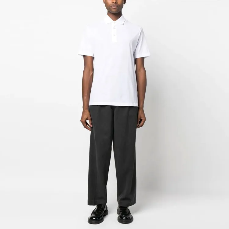 HERNO Short Sleeved Half Button Polo Shirt-1