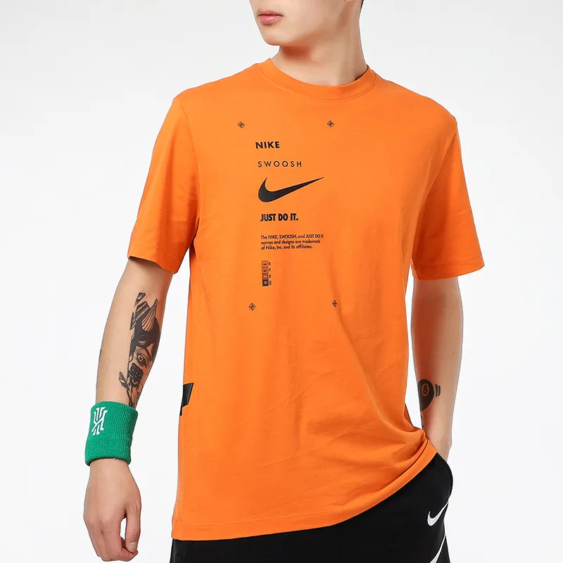 Nike Sportswear Club T Shirts Men Orange-4