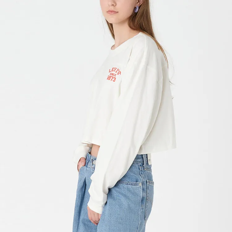 Levis Crop Tops Women's White-6