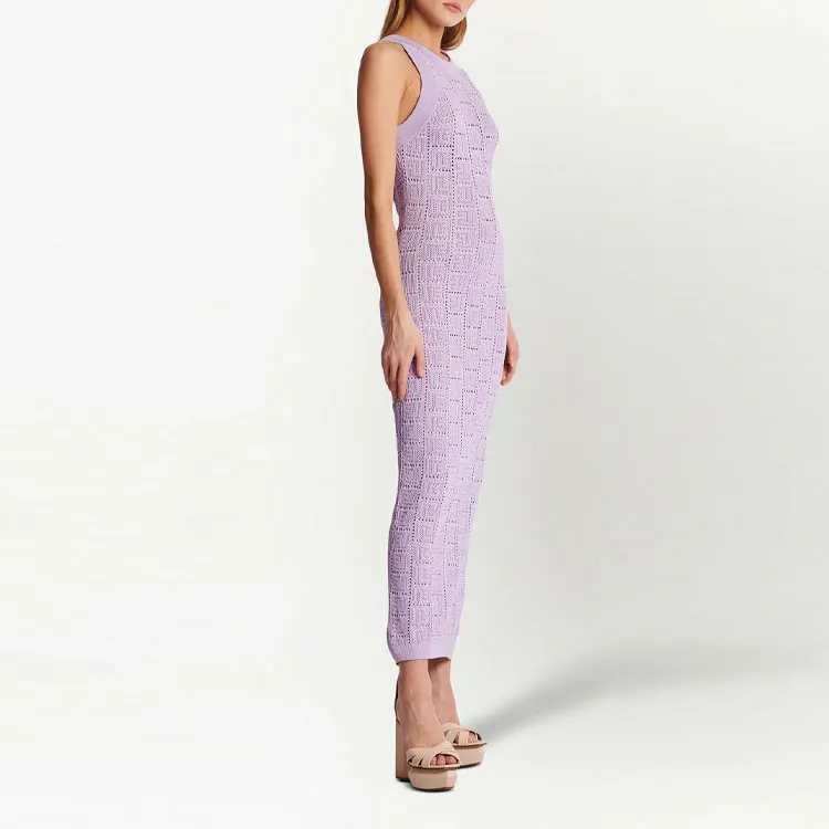 BALMAIN Sleeveless Dresses Women's Purple-2