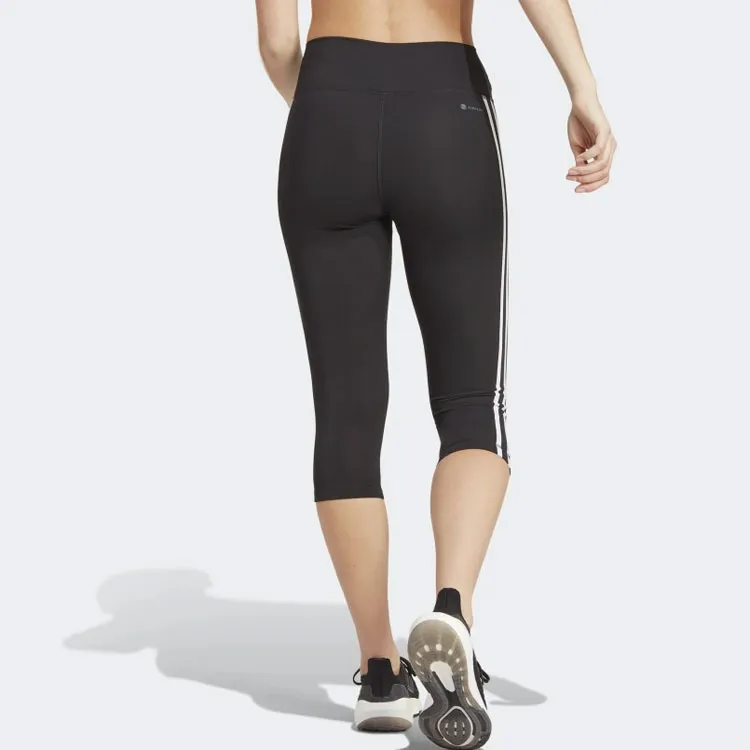 Adidas Free Shipping With AdiClub Train Essentials 3 Stripes High Waisted 3/4 Leggings-2