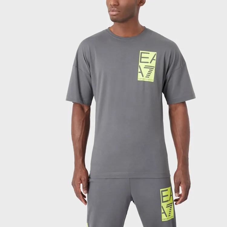 EMPORIO ARMANI EA7 SS23 T Shirt Men's Iron Gray-3