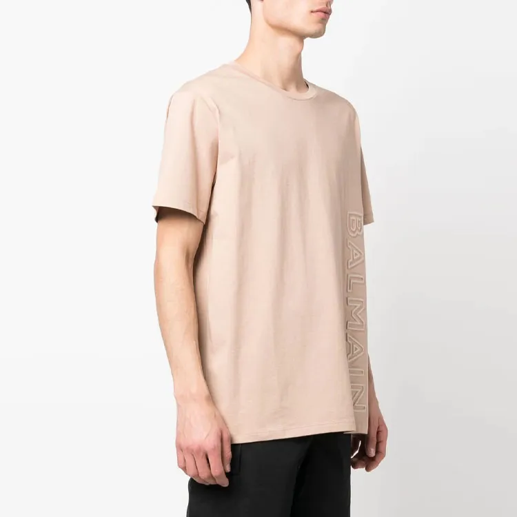 BALMAIN Logo embossed Cotton T shirt-3