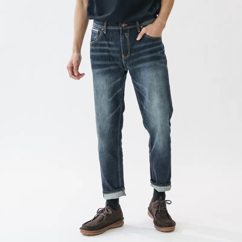 CAT Straight Jeans Men's Dark Blue-4