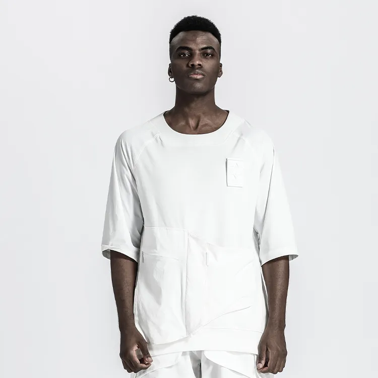 NORVINCY Comfortable And Breathable Sweat Wicking 100% Cotton Elbow Length Sleeved T Shirt Men's-5