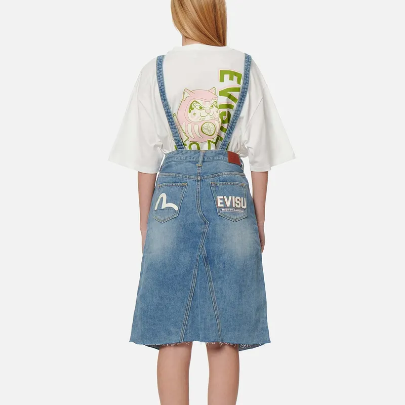 EVISU Sleeveless Dresses Women's Denim Blue-3