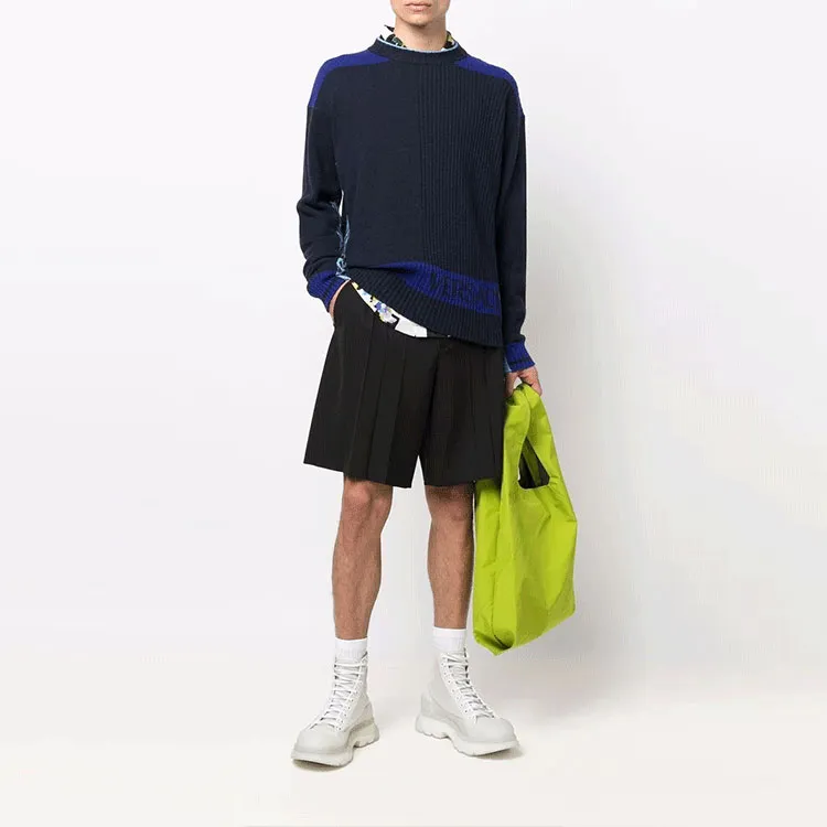 VERSACE Cashmere Sweaters Men Blue-1