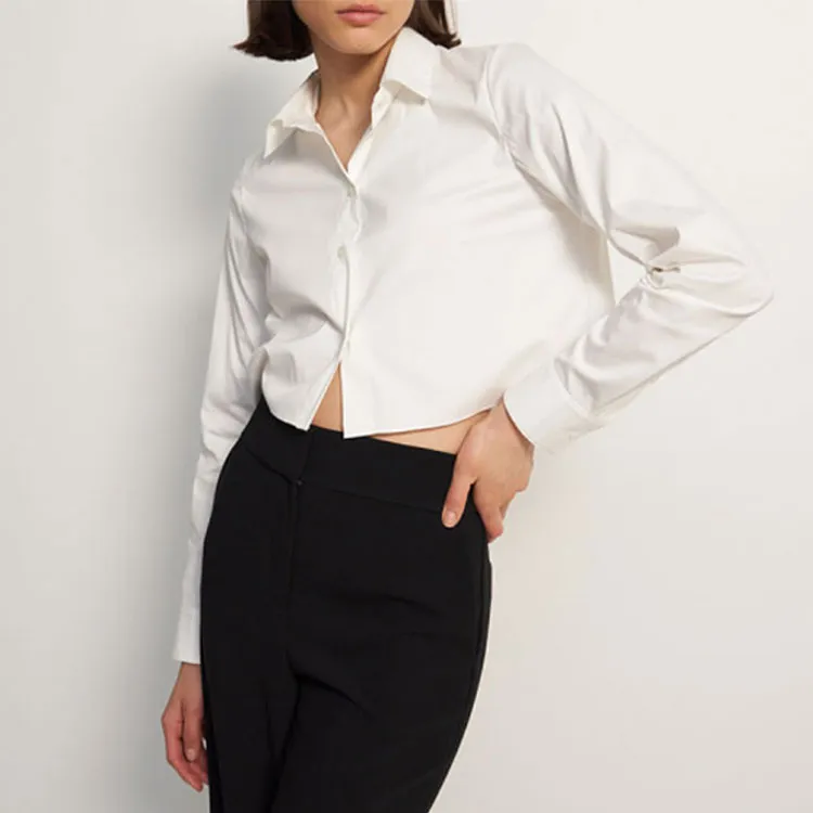 THEORY Crop Tops Women's White-3
