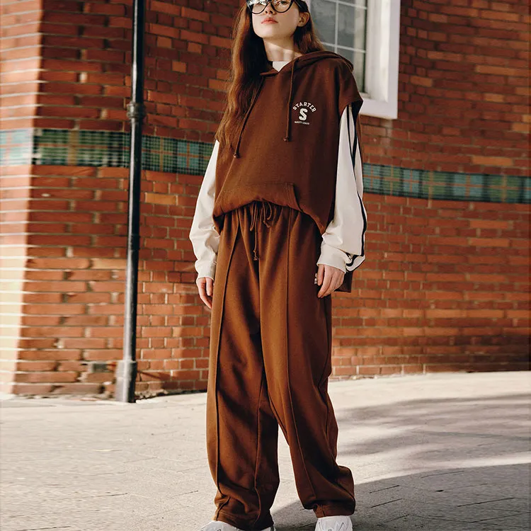 STARTER Knitted Sweatpants Unisex Brown Yellow BR09-2