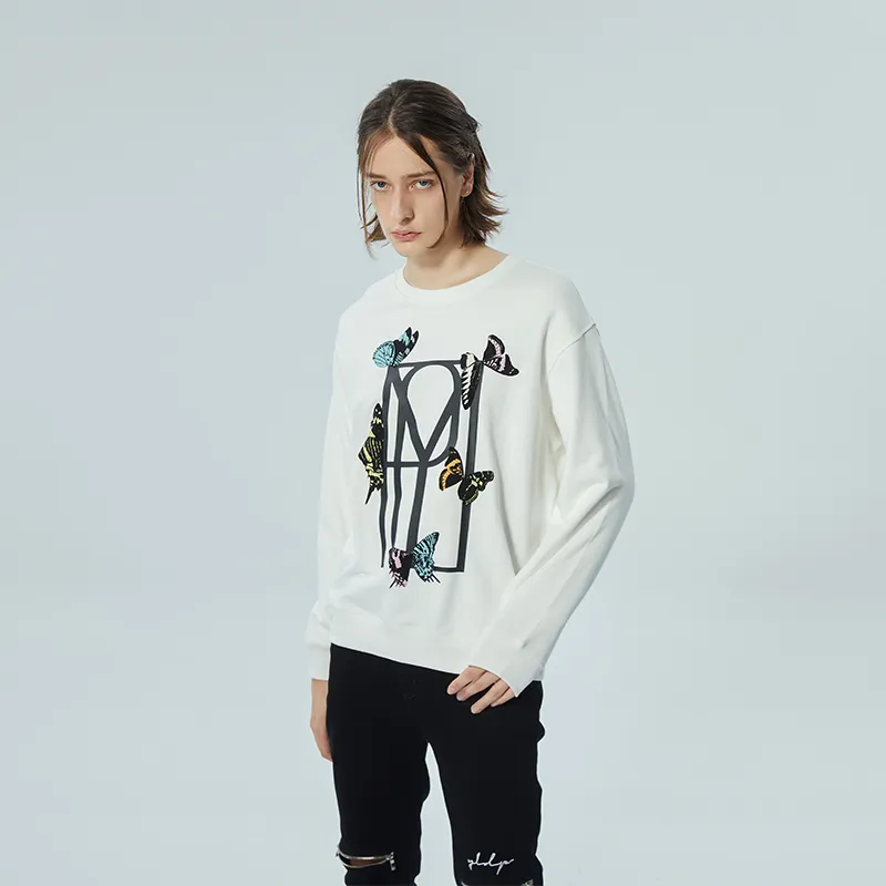 YLDP Sweatshirts Unisex White-5
