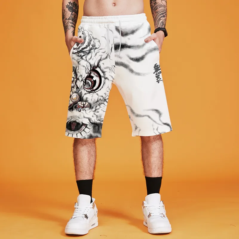 SANSYAS Casual Shorts Unisex White-3