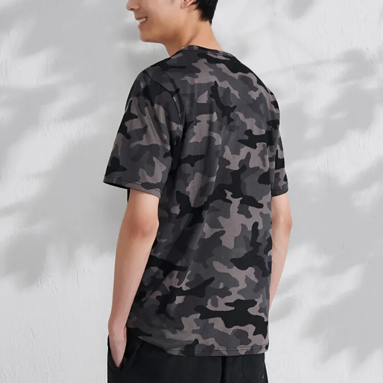 Columbia Crew Neck Fitted Straight Short-Sleeved T-Shirt Men's Camouflage-3