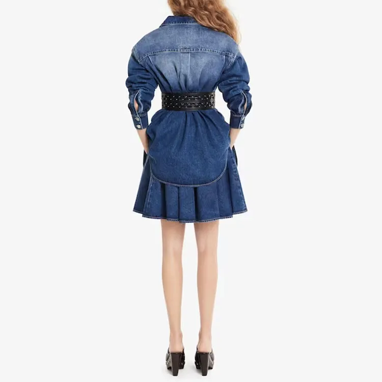 Alaia Denim Short Skirts Women's Blue-2