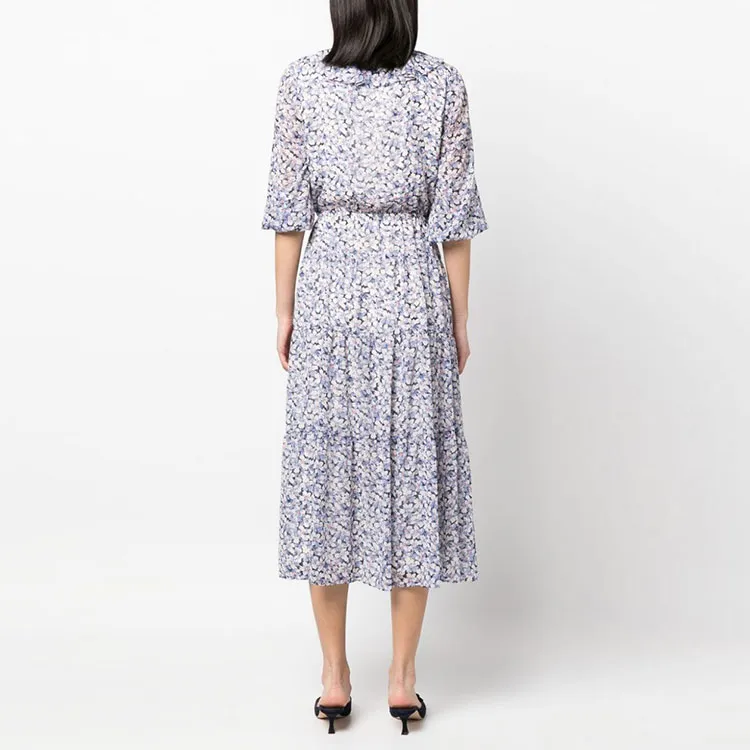 Polo Ralph Lauren SS23 Long Sleeved Dress Women's Purple-2