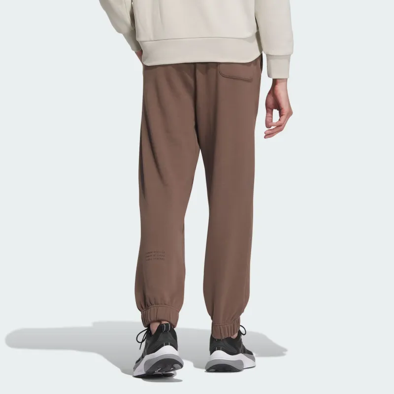 Adidas Verbiage Pants Knitted Sports Pants Men's Stratum Dark Earthy Brown-2
