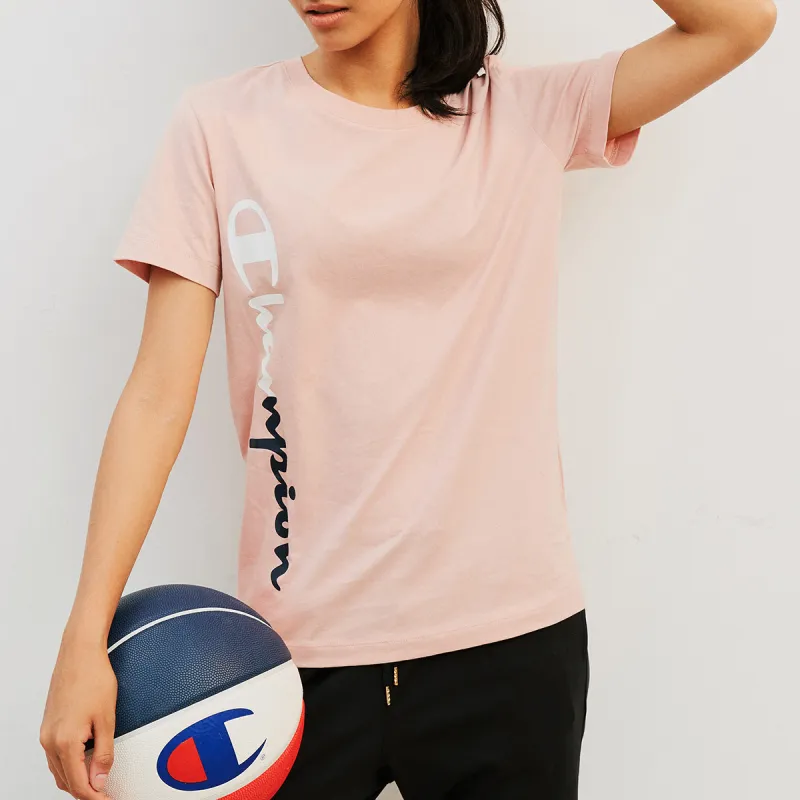 Champion Straight T-Shirt Women's Light Pink-2