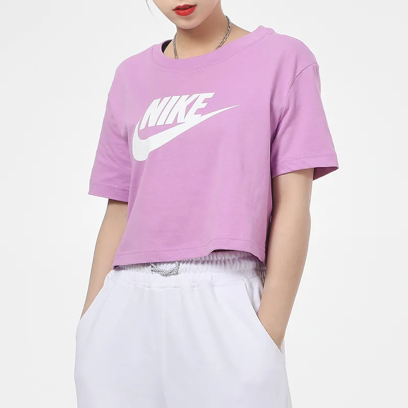 Nike Sportswear Essentials Series Crop Tops Women's Violet-2