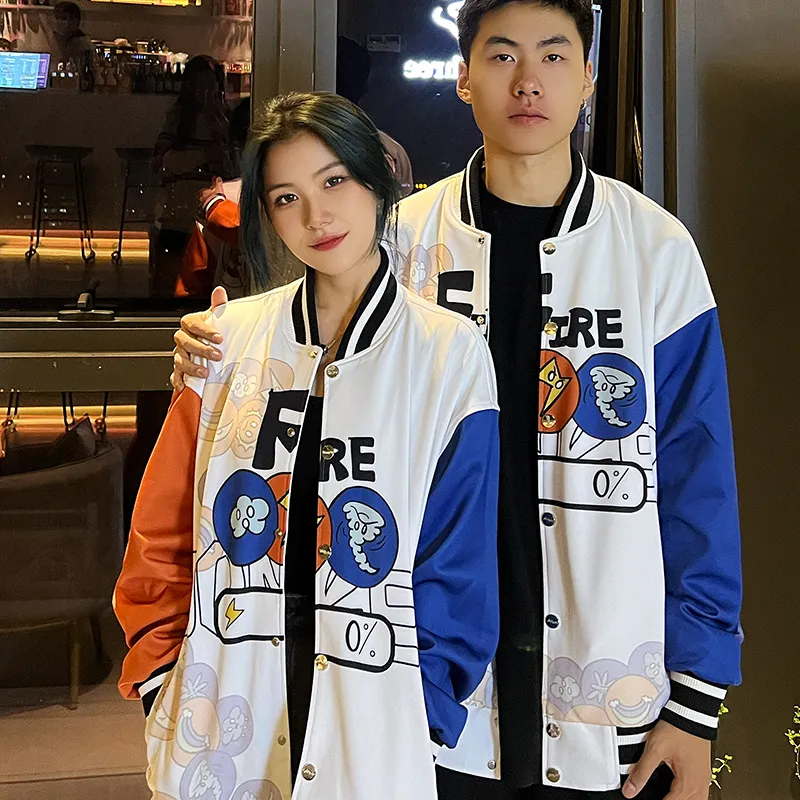 FireMonkey Baseball Jacket Unisex White-2