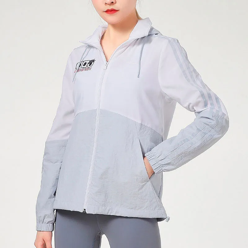 Adidas Neo Jackets Women's White Blue Multicolor-2