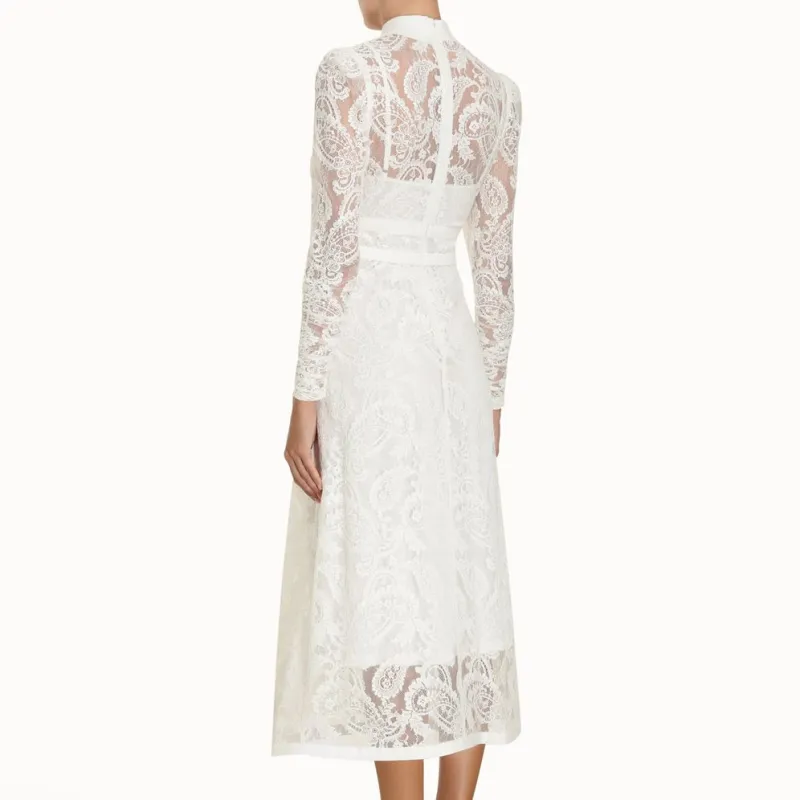 Zimmermann Long-Sleeved Dresses Women's White-2