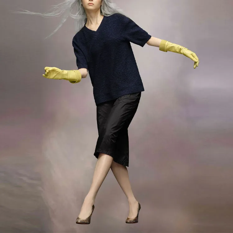 Maison Margiela V Neck Knitted Top-1