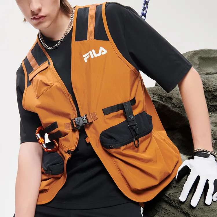 FILA FUSION Vests Men Glaze Umber-5