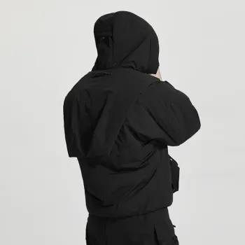 NORVINCY Outdoor Dual Zip Closure Biker Puffer Jacket Unisex
