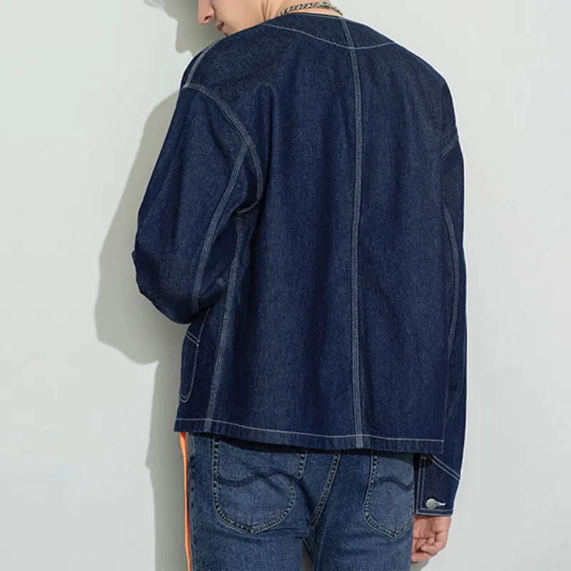 Lee Denim Jackets Men Medium Dark Blue-3